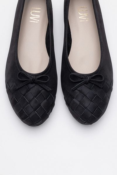 LuviShoes 03 Pantofi de damă din piele naturală cu sclipici negre