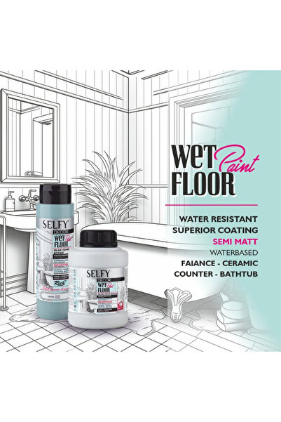 Rich Selfy Decor Islak Zemin Boyası 500 cc Country Gri