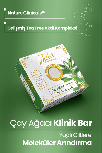 Tala Çay Ağacı Sabunu Arındırıcı ve Sebum Dengeleyici Yağlı Ciltler İçin Doğal Sabun 150 Gr