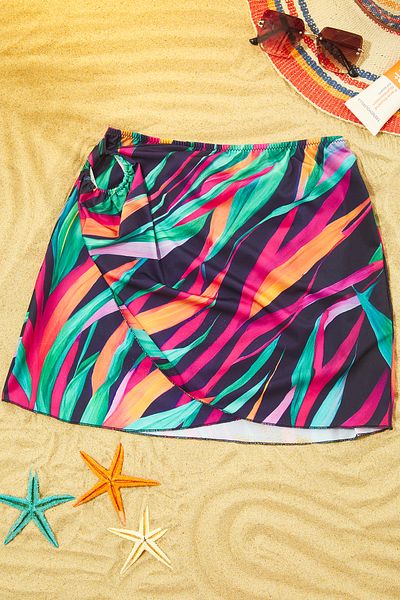 Trendyol Collection Пляжне парео з тропічним драпіруванням TBESS25PR00004