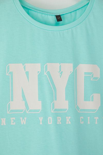 TRENDYOLKIDS Green Boy Cotton Slogan Printed T-Shirt Tkdss25Ts00099