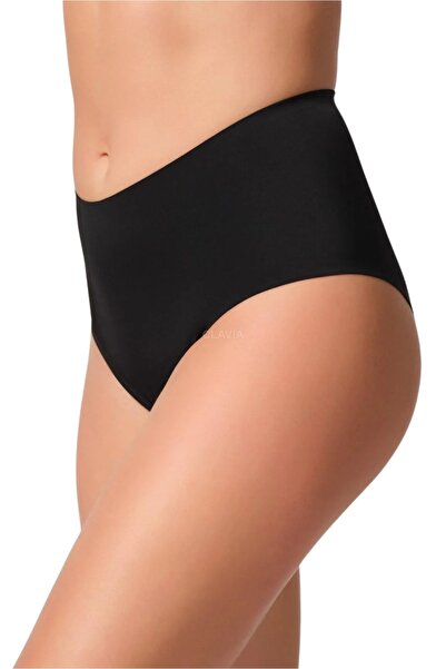 clavia Pachet de 6 chiloți negri cu talie înaltă, bumbac, țesătură moale modal