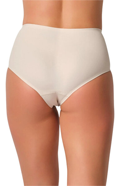 clavia Pachet de 3 chiloți de susținere bej cu talie înaltă, bumbac, țesătură premium moale modal