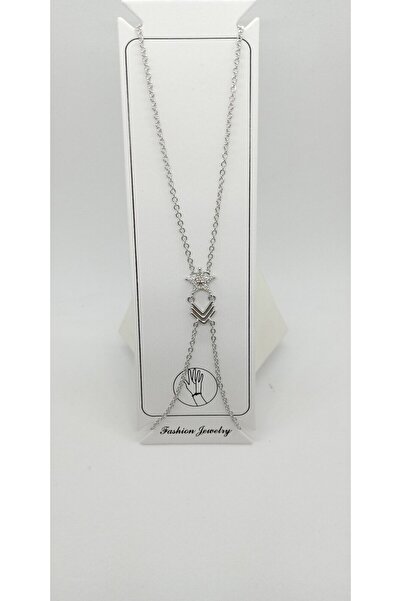 ndjewelry شهمرينان على شكل نجمة فضية اللون