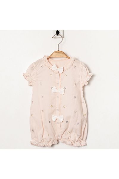 Momercy Moonstar Polka Dot Ribbon Baby Girl Jumpsuit Barbatöz