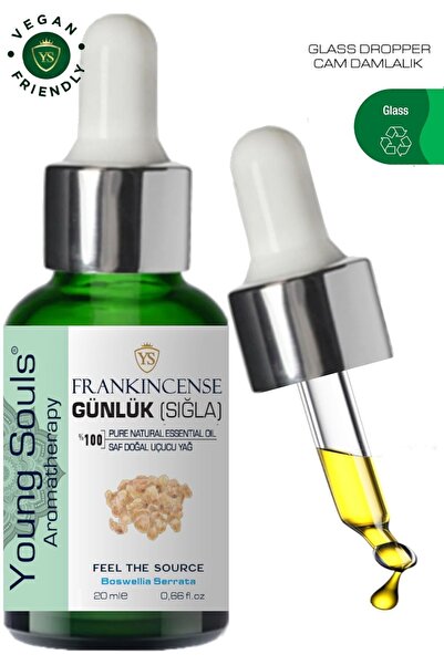 YOUNG SOULS Aromatherapy Frankincense Essential Oil Günlük Sığla Uçucu Yağ 20 ml