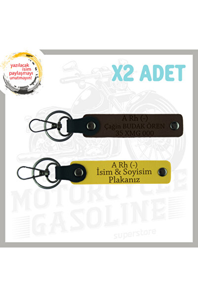Asortishey Exclusive for Biker Friends, Set of 2 Keychains with Name Plate an...