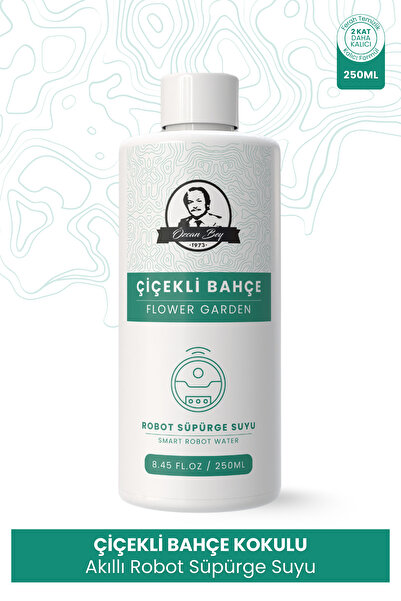 Özcan Bey Çiçekli Bahçe Kokulu Akıllı Robot Süpürge Suyu, Mop Suyu, Yüzey Tem...