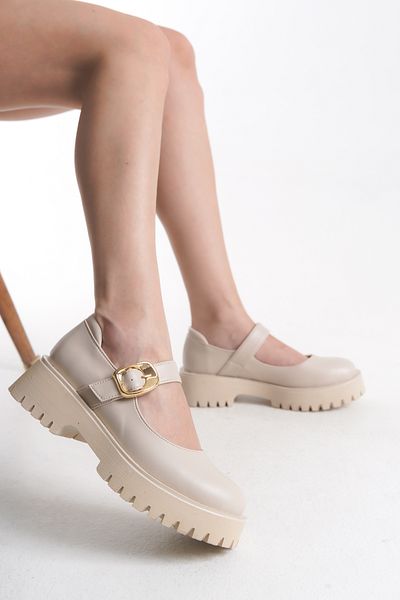 MARSEDO Γυναικεία Loafer με αγκράφα με χοντρό τακούνι casual παπούτσια Keira