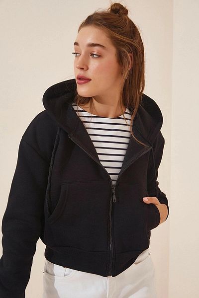 bacc Black Double Pocket Hooded Sweatshirt Bcbsk-25700-K6433
