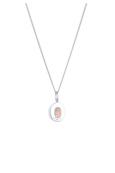ELLI Náhrdelník Náhrdelník s kamenem Dámské Armouredchain Quartz Diamond Cut Rose 925 Sterling Silver 45 cm