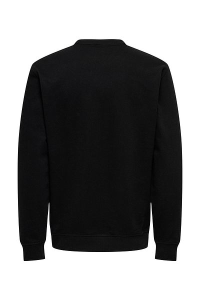 Only & Sons Суичър ONSDAVID REG CREW SWEAT Erkek Siyah - 22031914