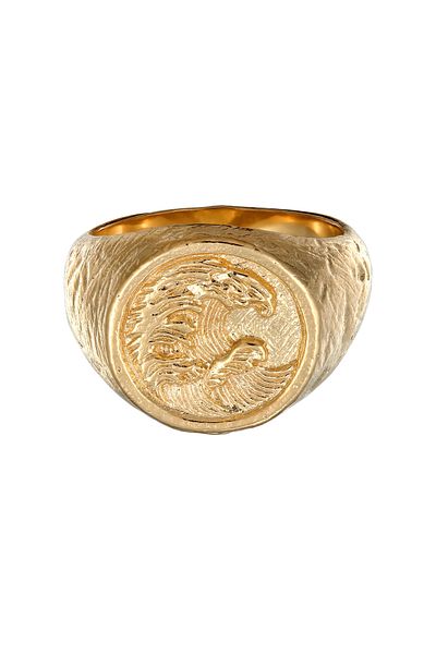 HAZE & GLORY Ring Hg - Ring Herren Aus 925 Sterling Silber, Schmuck Herren, Silberring Oxidiert, Wav