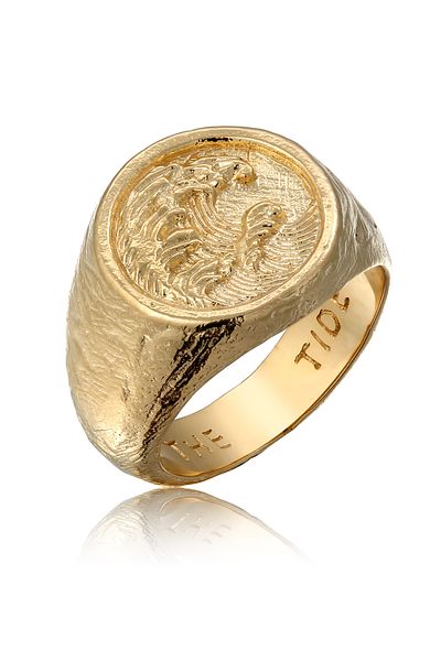 HAZE & GLORY Ring Hg - Ring Herren Aus 925 Sterling Silber, Schmuck Herren, Silberring Oxidiert, Wav