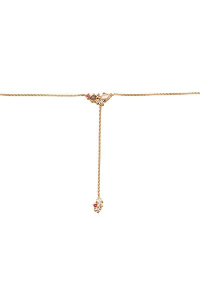 ELLI Halskette Elli PREMIUM Y-Kette Damen Anhänger Amethyst Marquiseschliff Topas Baguetteschliff Saphir Diam
