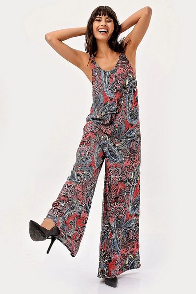 bacc Women's Red Modern Style Strappy Jumpsuit Bcbsk-25700-H5012