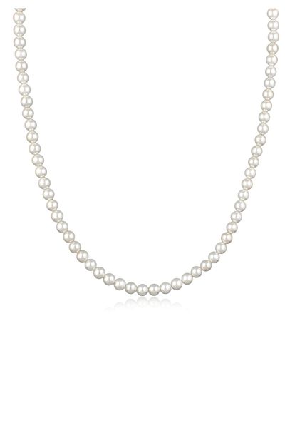 KUZZOI Náhrdelník Náhrdelník s perlami Muži Shell Core Pearls White 925 Sterling Silver 50 cm