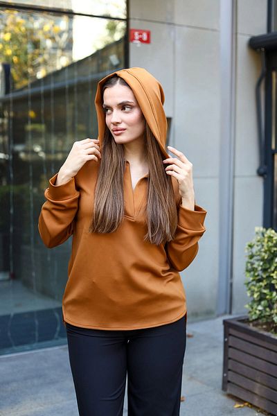 bacc Collar Door Scuba Casual Sweatshirt Bcbsk-25700-3506
