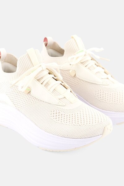 Puma Women Softride Stakd Lace Up Training Shoes, Beige/White