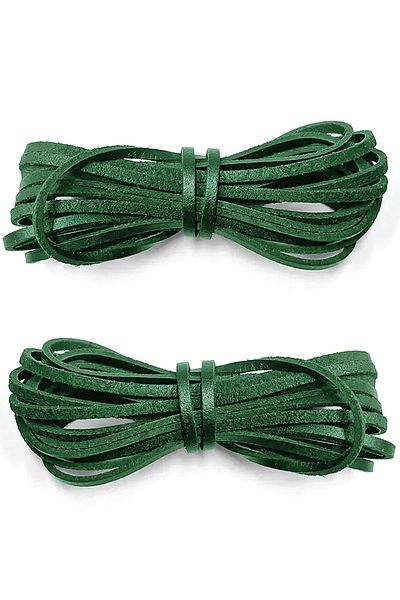 hapshoe Genuine Leather Green 5 mm 1 Pair 100 cm Shoelaces