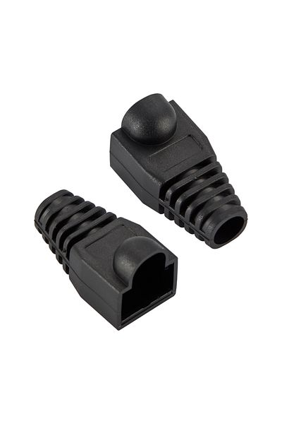 seven floor 50 قطعة من كابلات شبكة إيثرنت Cat5e Cat6 Rj45 باللون الأسود ومختلط الألوان، موصلات كابلات تخفيف الضغط P