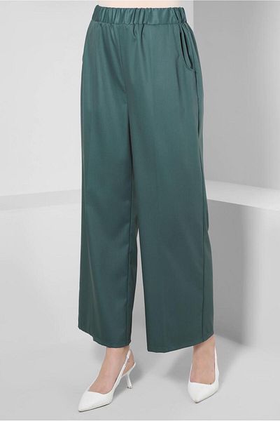 Alvina Pantaloni largi cu talie elastică 70554