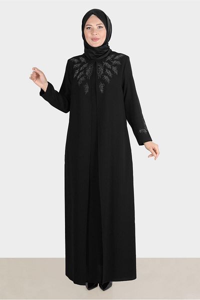 Alvina Crepe Dress - Stone Detailed, Model 20225