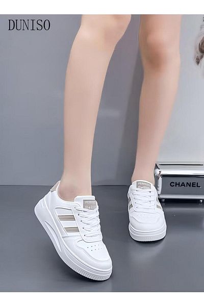 Generic Duniso Women's Fashion Sneakers Lace-up Canvas Breathable Flat Classic Student Shoes
