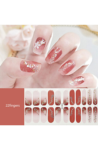 Youtrico 22 Fingers Glitter Nail Polish Stickers Self-Adhesive DIY