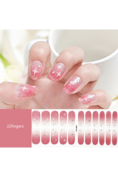 Youtrico 22 Fingers Glitter Nail Polish Stickers Self-Adhesive DIY