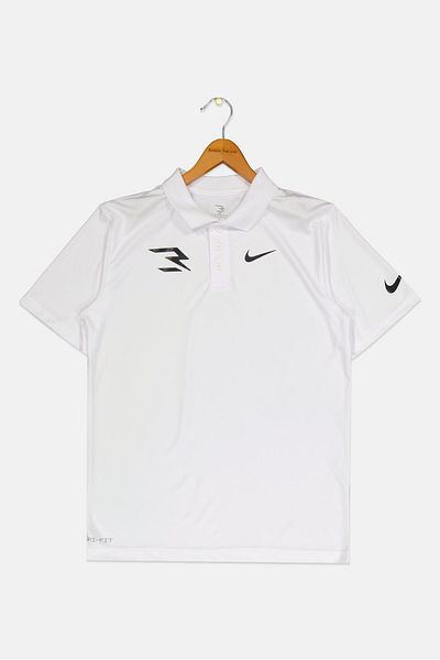 Nike Kids Boy Short Sleeves Running Polo, White