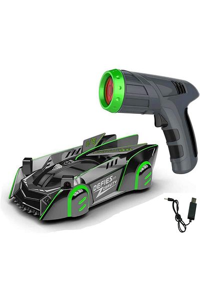 Yelajoy Remote control rechargeable wall climbing car, laser-controlled, 360 rotation, for children, green