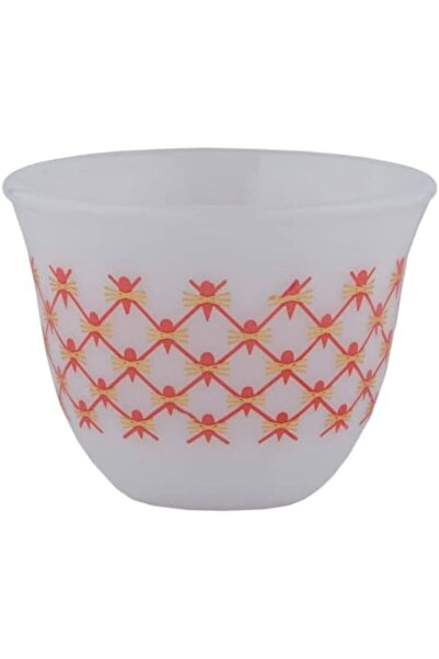 ALSAIF Al Saif Java Cups Set, 12 Pieces, Red, Size S, K65178/rd/s, Porcelain