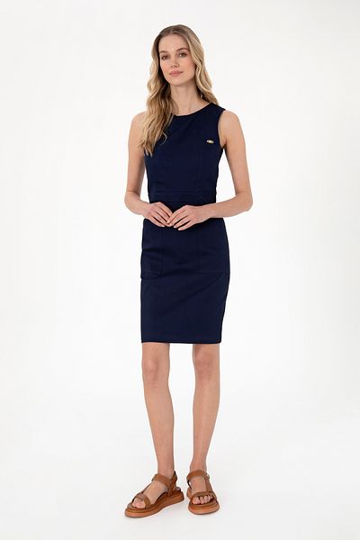 U.S. Polo Assn. Women's Navy Blue Mini Length Woven Dress 50299176-Vr033