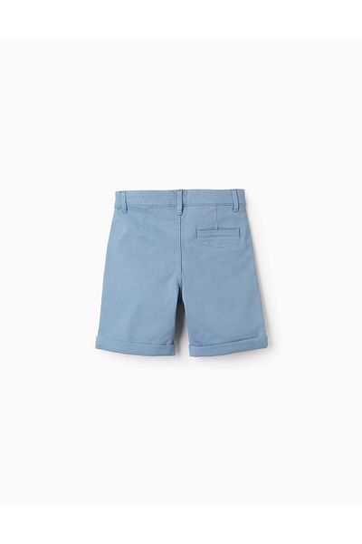 Ziddy Chino Twill Shorts for Boys, Light Blue