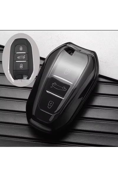YıldızTuning Citroen C4X Key Case Cover Without Sustas Transparent-Smoked