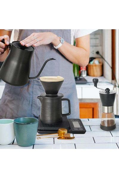COOYA V60 Hand Drip Coffee Set, Manual Filter Press, With Storage Box, Suitable for Kitchen, Outdoor Fish