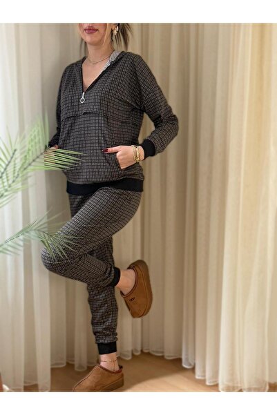 Ebedi Γυναικείο υφασμάτινο φερμουάρ με δύο κλωστές Λεπτομέρεια με κουκούλα Σκ...