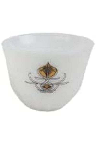 ALSAIF Java Cups Set By Al Saif Korean 12 Pieces, Size S, White/gold
