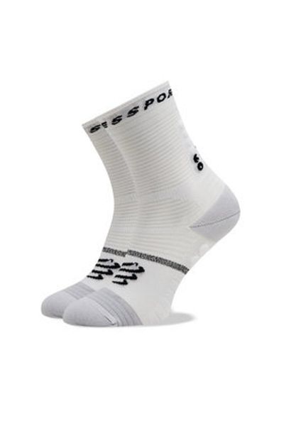 Compressport Unisex high socks SMCU3780002T white