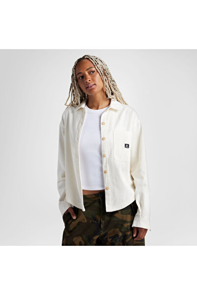 Converse Classic Kadın Kadife Krem Gömlek