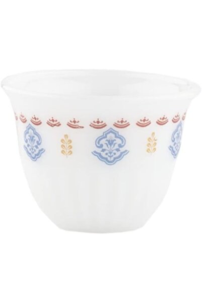 ALSAIF Al Saif Kayefa Coffee Cup Set, 12 Pieces, Small Size, Multicolor, Glass