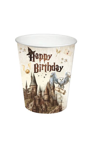 Big Party Harry Potter Themed Cardboard Plate and Cup Set for 16 People