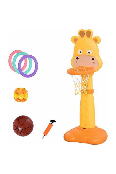 ACTION ONE Panou de baschet multifunctional pentru copii Girafa, 126-156cm