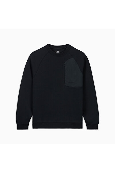 Converse Classic Erkek Loose Fit Siyah Sweatshirt