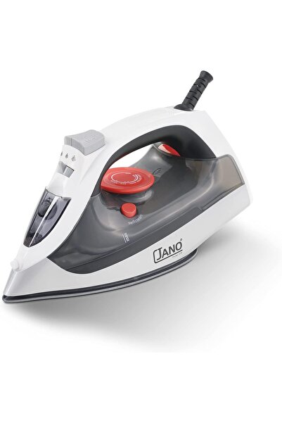 JANO Electric Steam Iron, Dry Steam Spray Burst Vertical Steam, 2000w, Black/white - E05215