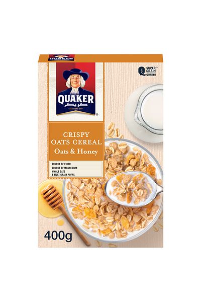 Quaker Crispy Oats Cereal Oats & Honey Value Pack 400 g