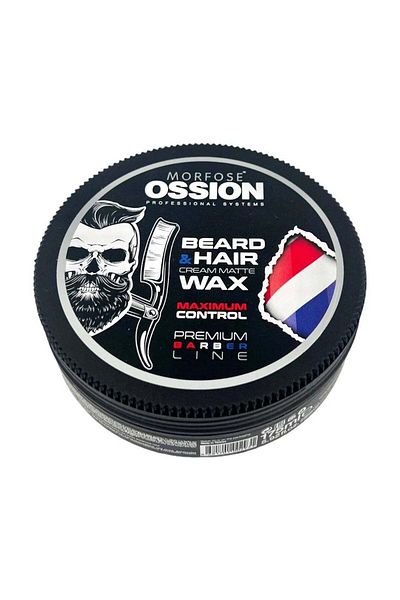 Morfose Ossion Beard & Hair Cream Matte Wax 175ml - Strong Hold, No Residue