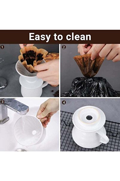 Yelajoy Ceramic Coffee Dripper, Portable for All Cups, Easy Clean, Pour Over ...