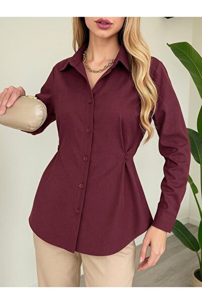 MACMODA Yanları Düğme Detaylı Poplin Gömlek